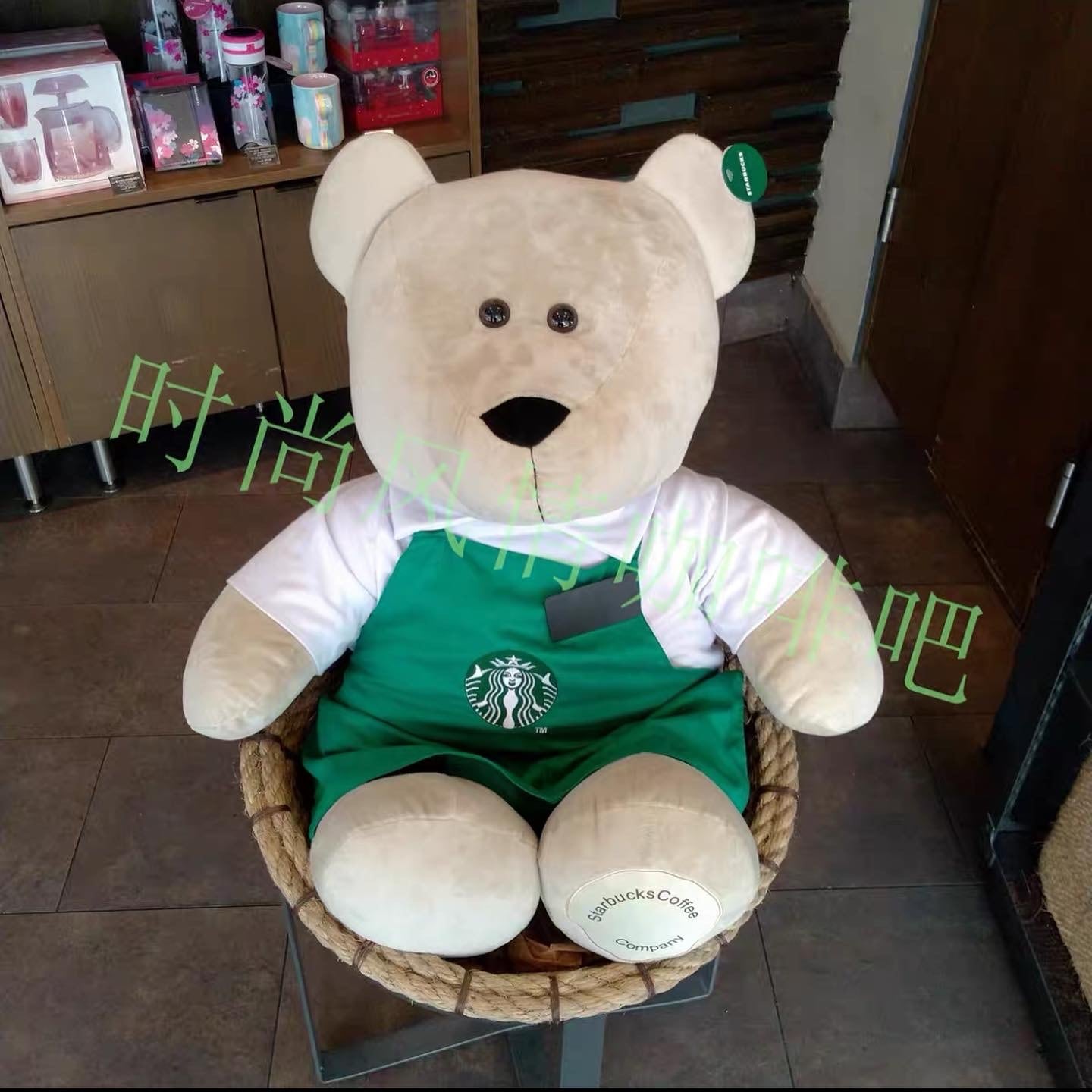 80cm！超巨大！店長さん ぬいぐるみ ベアリスタ 熊 台湾  