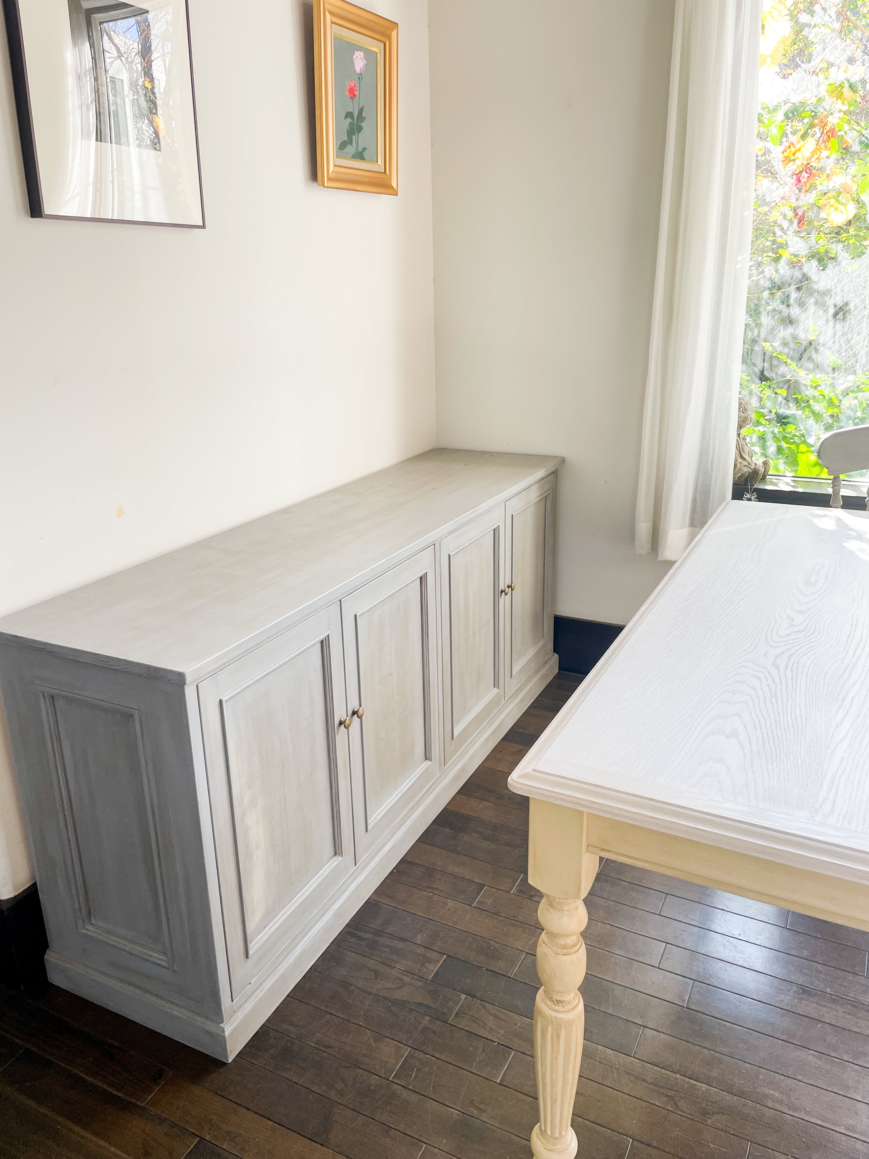 イタリアン アンティークPT 象嵌 猫脚 3段DRキャビネット 最終価格