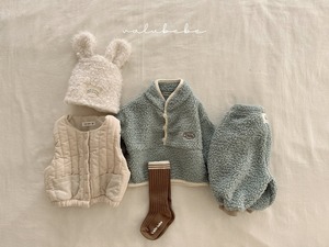 【valu bebe】フリースボアジョガーパンツ ミント 60〜80cm  241102