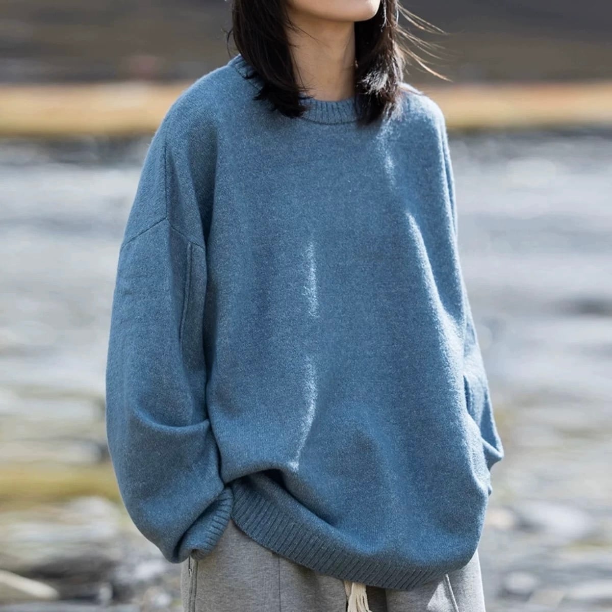 ワイドスリーブニットセーター J0023