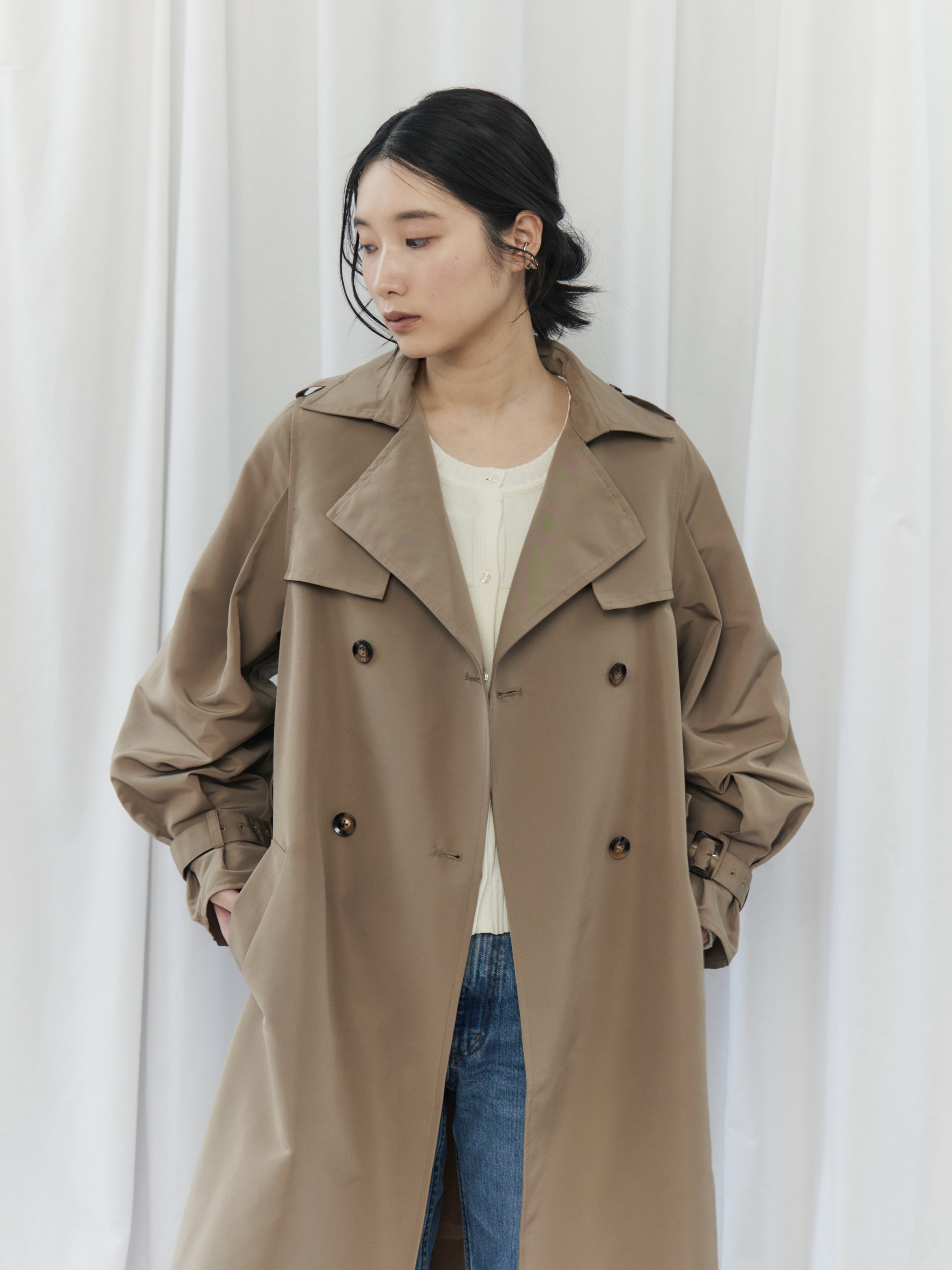 BACK PLEATED COAT（ﾊﾞｯｸﾌﾟﾘｰﾂｺｰﾄ）【3676101】 | CIEL'AIR