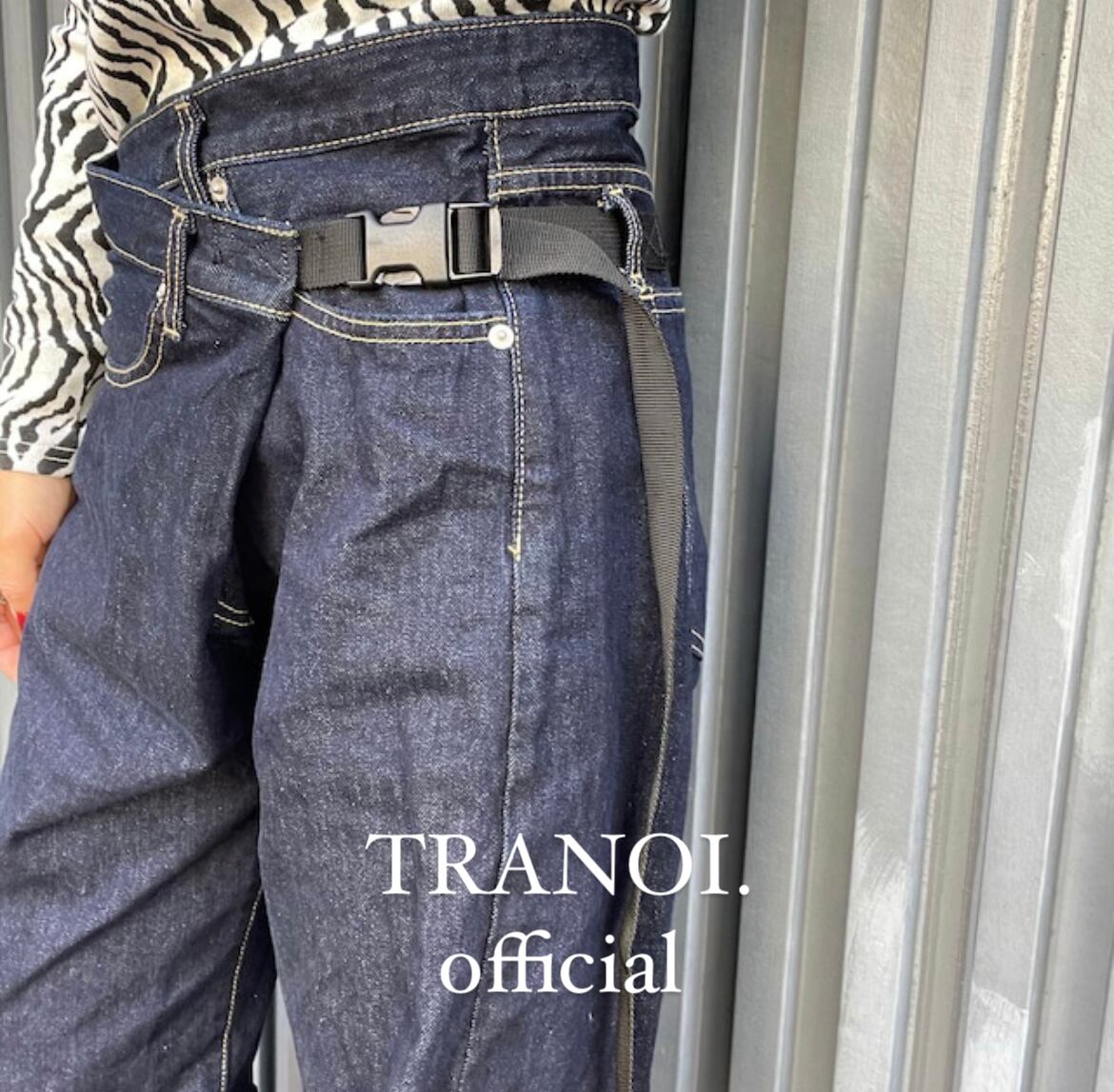 UNBALANCE DENIM PANTS 164S515 | TRANOI.offical STORE