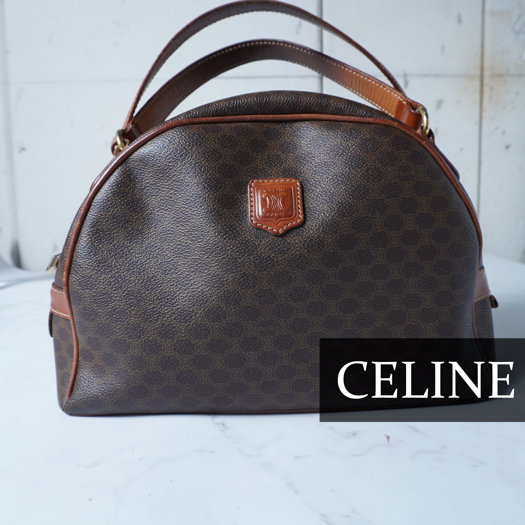 CELINE セリーヌ ハンドバッグ マカダム トリオンフ M08 PVC レザー