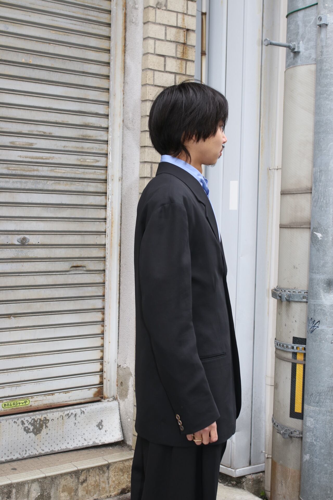 26SS】SOSHIOTSUKI DRAPE FACING JACKET (CHARCOAL GRAY) S26SS12JKT-C