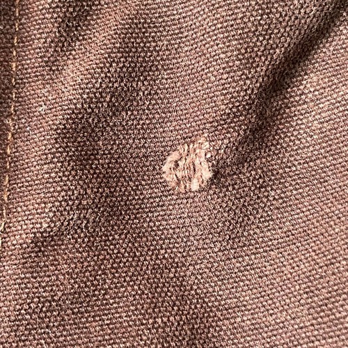 00s USA生地製 ダークブラウン ダブルニー Carhartt 32×34 詳細写真10
