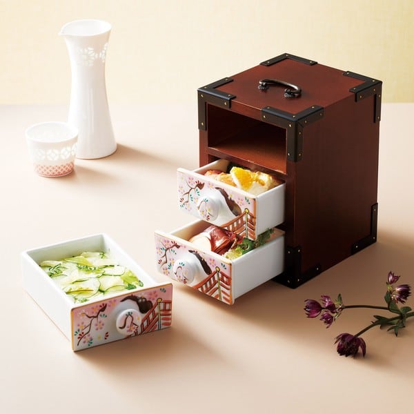 三段弁当 古代色・花式部 遊山箱 日本製 / 生活雑貨 食器・キッチン