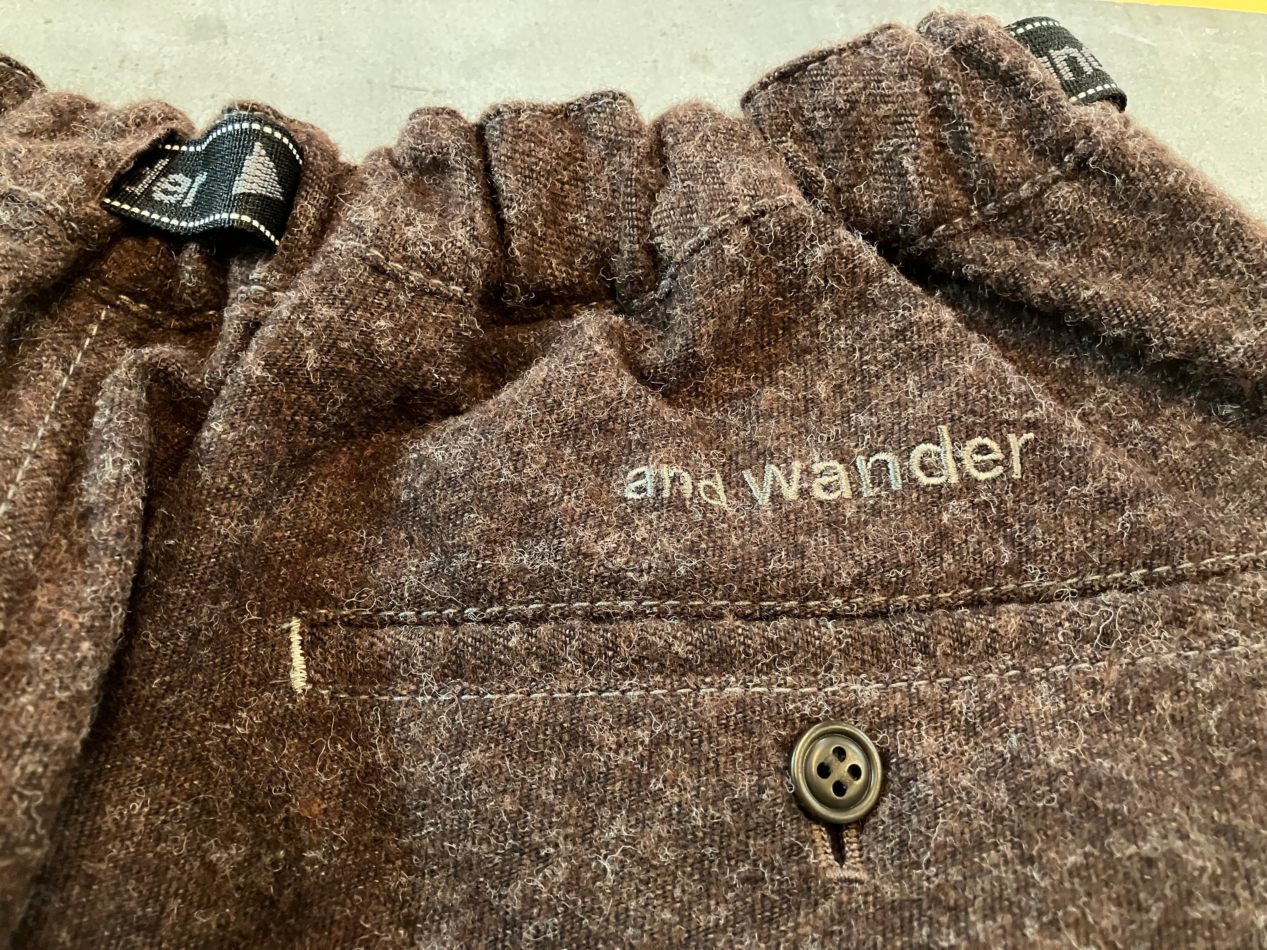 andwander】wool twill wide pants | GLB STORE