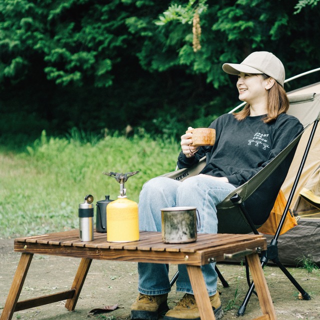 BN-WTB001-DBR Folding Wood Table Dark Brown