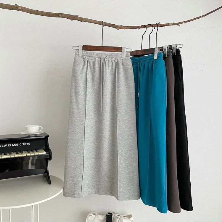 カットソードローリングストレートスカート3293