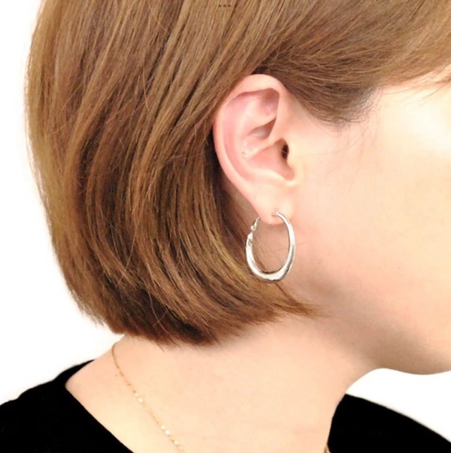 drop metal hoop earring