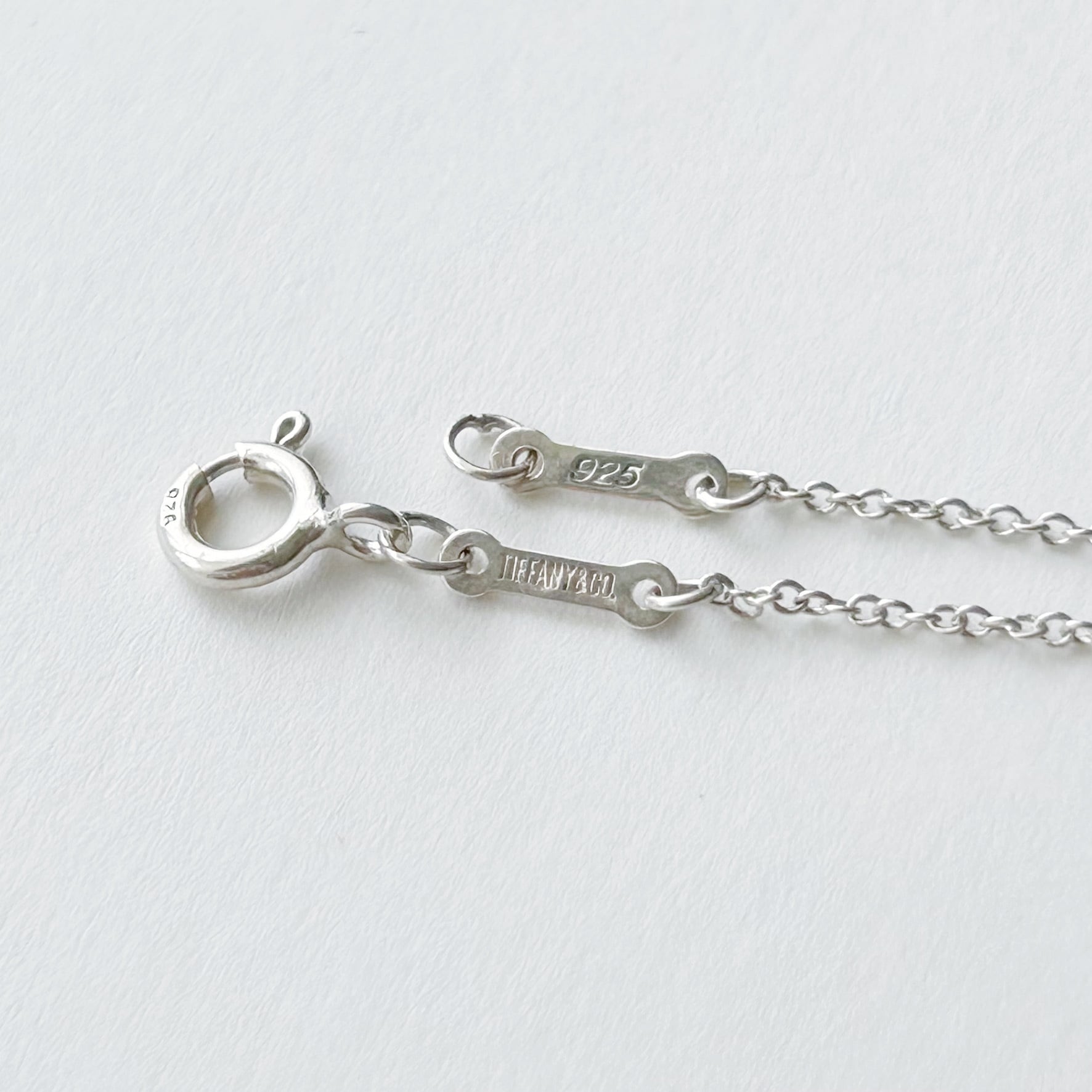 T8038】Tiffany&Co. double teardrop necklace/silver925/ティファニー