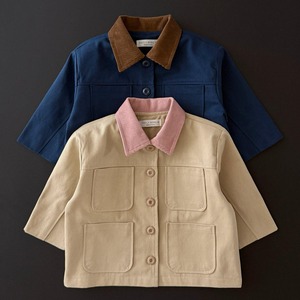 【2点送料無料】«予約»«ジュニアサイズあり»«daily bebe» ワークジャケット 2colors