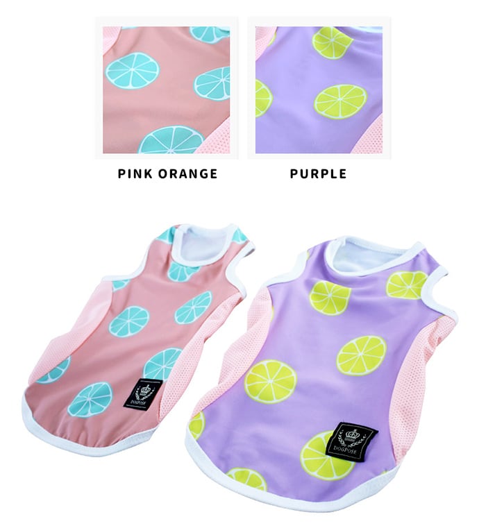 レモンタンクトップ S ~ XL 2color / 犬服 新作 夏 可愛い 犬の服 ドッグウェア ペット 涼しい 小型犬 中型犬 ワンコ服 top89