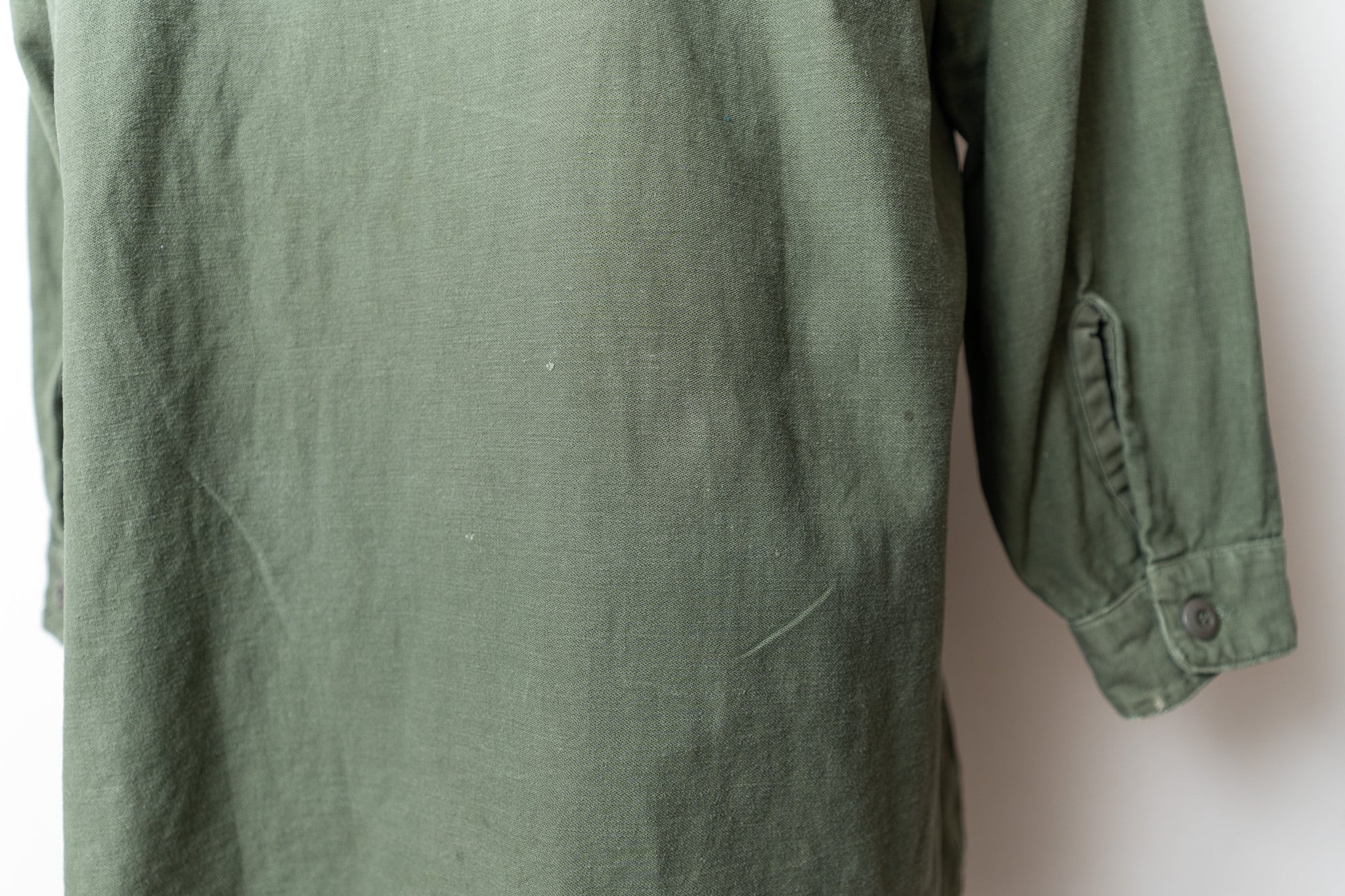 17 1/2✕32】U.S.Army 70's OG-107 Utility Shirt Cotton100％ 