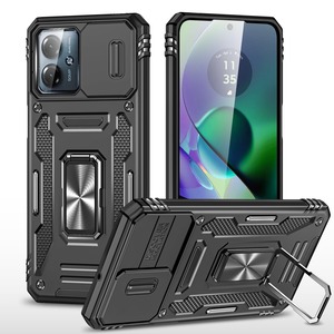 【努力特価】moto g64 5G / g64y 5G 用 ケース リング付き TPU+PC 二層構造 耐衝撃 軽量 360度回転 スタンド機能 カメラ保護 傷防止 (ブラック Moto G64)