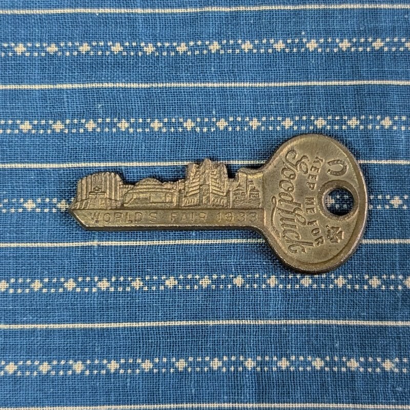 1933 シカゴ・ワールド・フェア 鍵 アドバタイジング ビンテージ 1933 CHICAGO WORLD'S FAIR Souvenir Key -G- | Wonder Wear