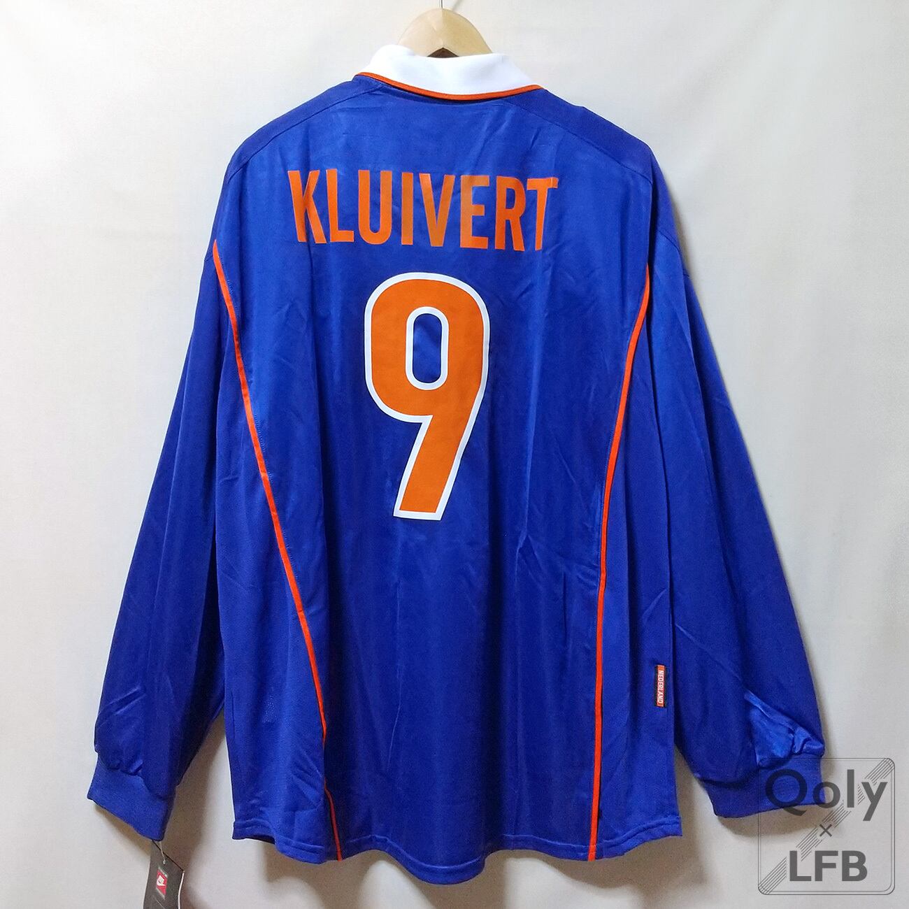 オランダ代表 1998 Nike 選手用 アウェイ長袖 #9 KLUIVERT パトリック 