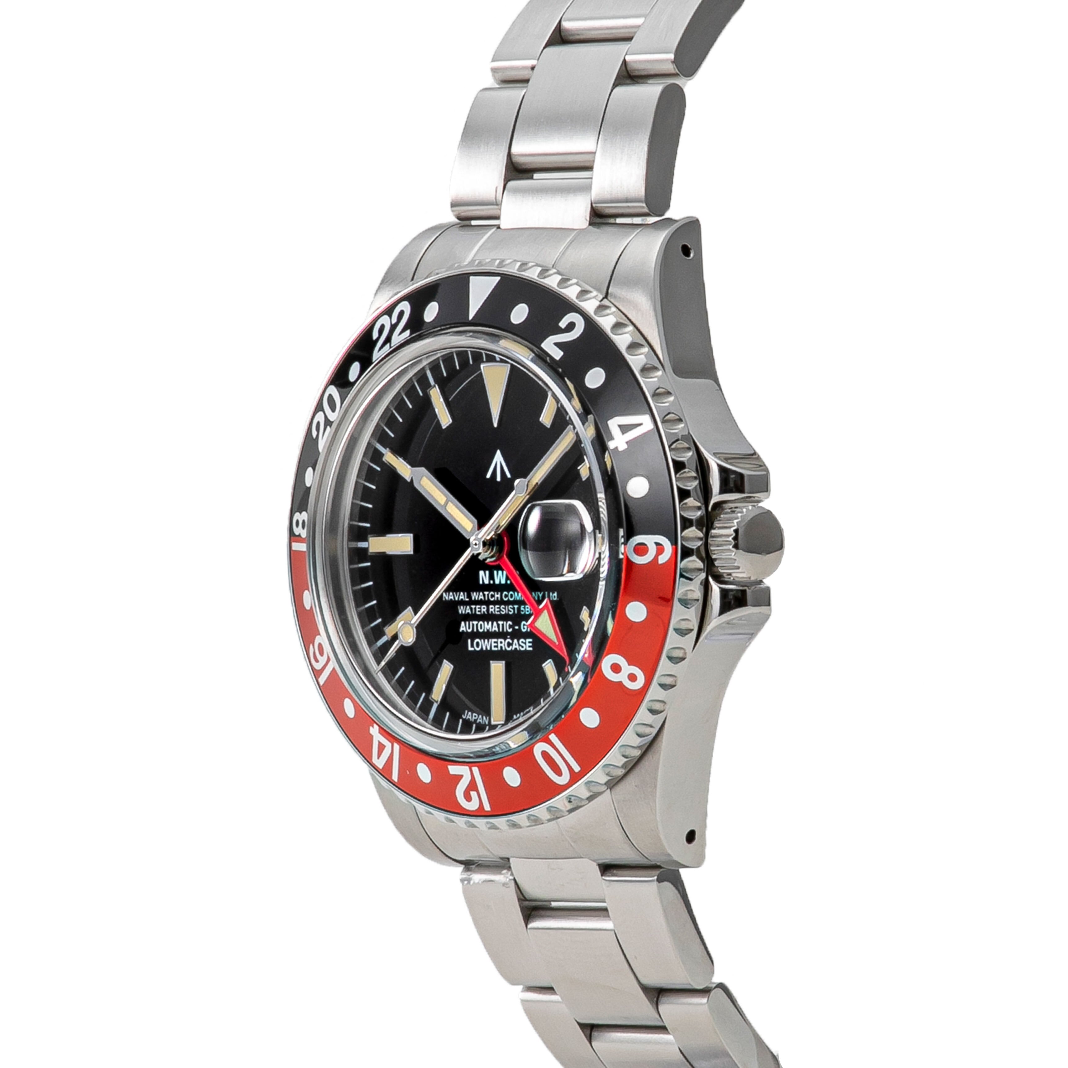 Naval Watch Produced By LOWERCASE FRXD004 GMT Mechanical S/S 3 ...