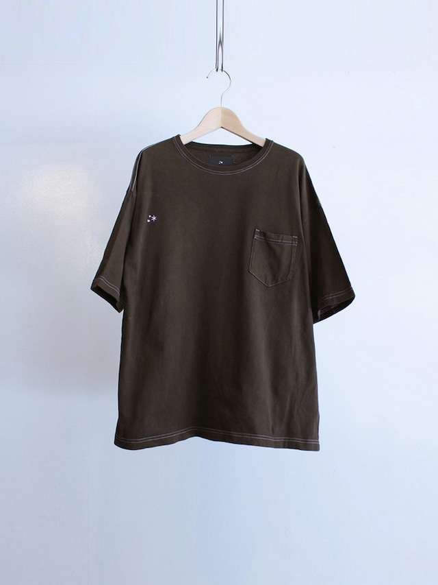 Garage.U.W HSKWKF ORGANIC DYED COFFEE(珈琲染め)TEE コーヒーブラウン m59