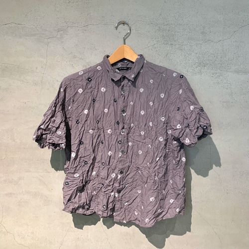 【pas de calais】インドローン SHIBORI 半袖ブラウス / No.6800
