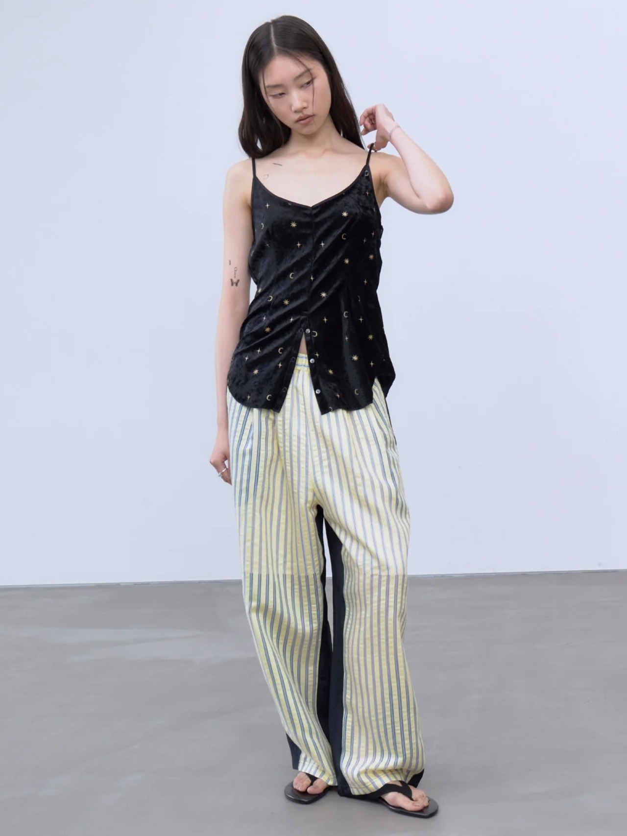 【26SS】THINGS THAT MATTER シングスザットマター / パンツ / SHEER STRIPE EASY PANTS - 4