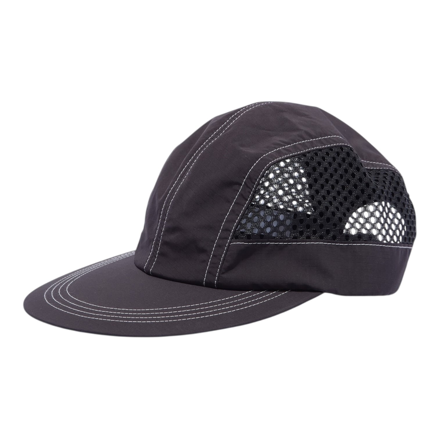 【Diaspora Skateboards】Side Mesh Long Bill Cap (BLACK)〈国内送料無料〉