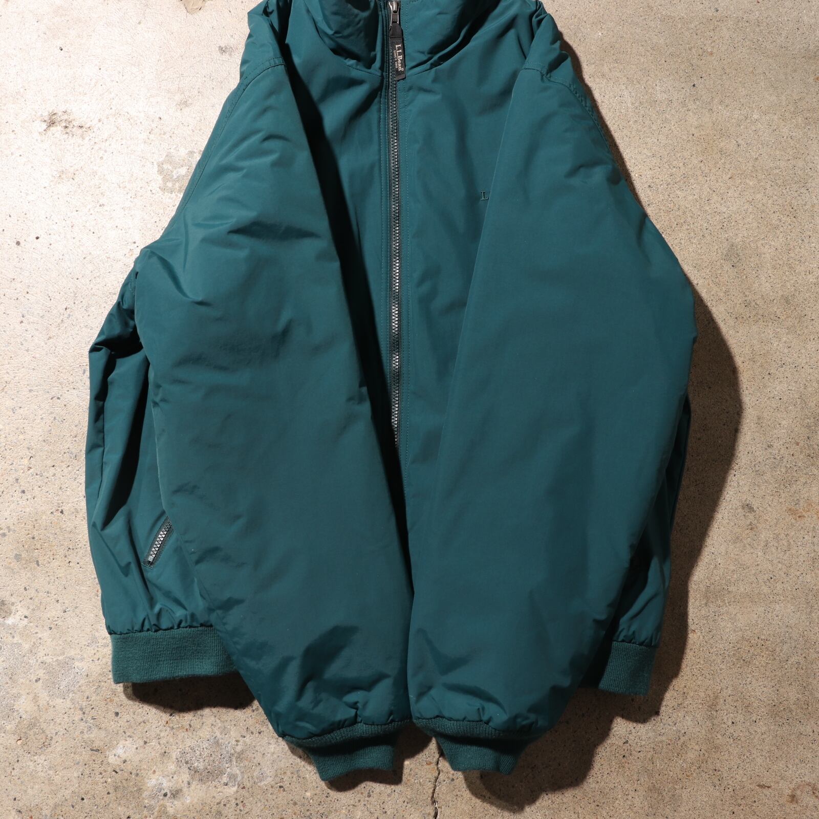 美品 L ティール Warm Up Jacket L.L.Bean フリースジャケット  