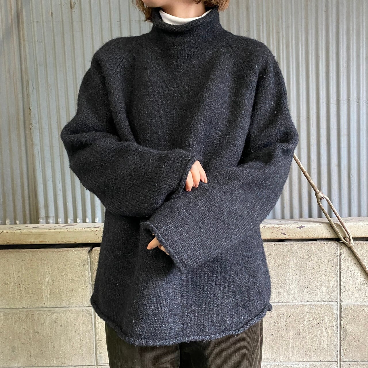 80〜90年代 J.CREW ジェイクルー ロールネック ウールニットセーター 
