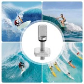 [ JAZZBACK ] ボックスセンターフィン用 サーフボード用 シルバー 2個セット フィンロックスクリュー フィンネジ ステンレス ロングボード シングルフィン ミッドレングス BOXFIN SUP サップ サーフボード サーフィン用 ドライバー不要タイプ フィンボックス用 (2)