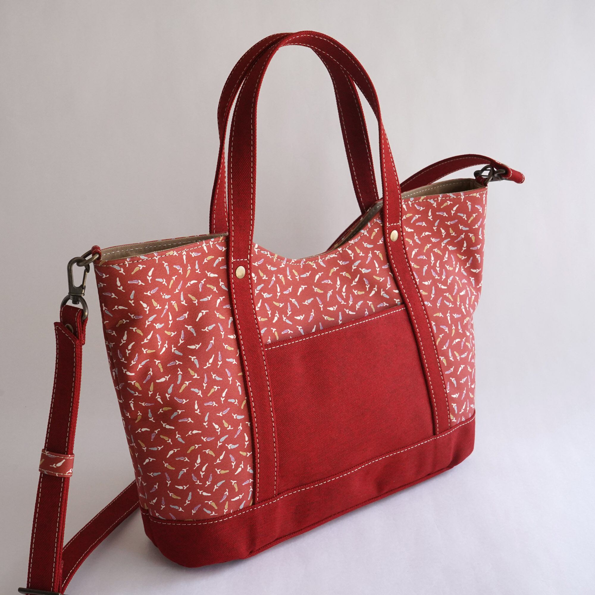 トートバッグ【ループ】NO.223 | ZIZZ：着物と革でつくるバッグのお店