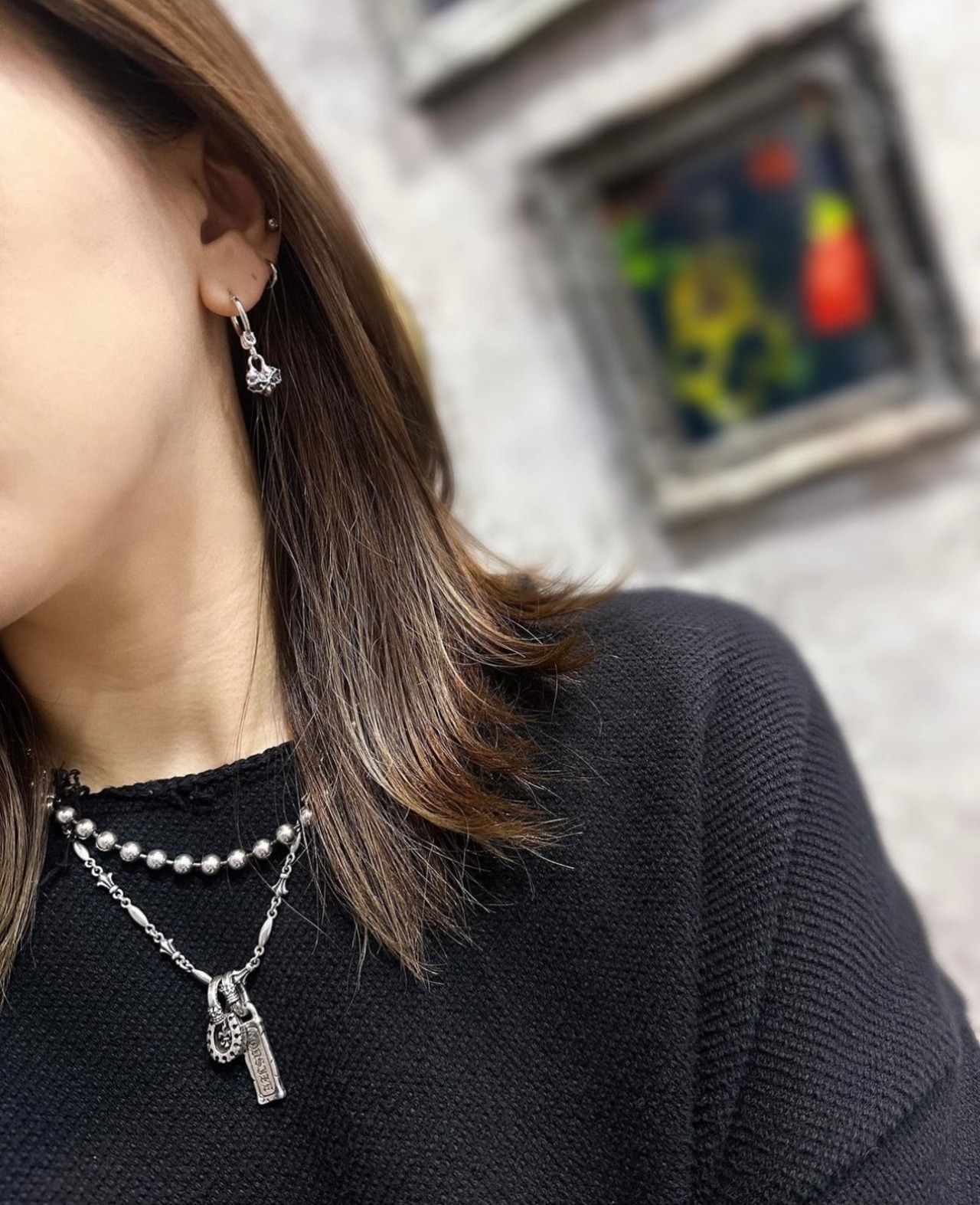 THIN HOOP with OVAL and HEART / シンフープ ウィズ オーバル&ハート