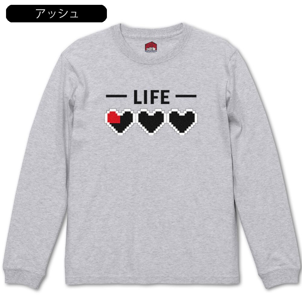 ライフゲージ 長袖】 ゲーム風ライフTシャツ | Jumble Base
