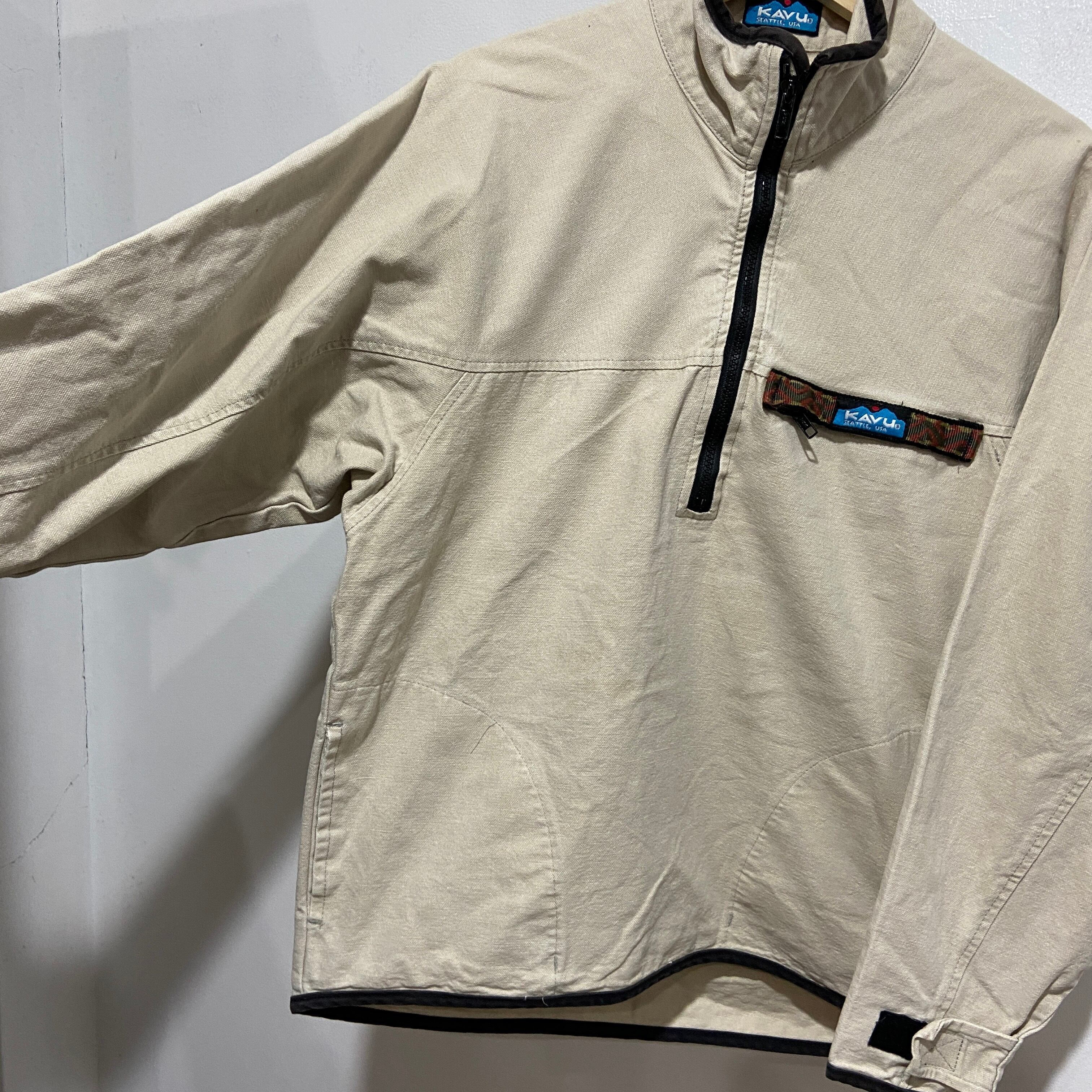 KAVU  s マルチカラー　アメリカ製　A\u0026F別注　ハーフジップ スローシャツ