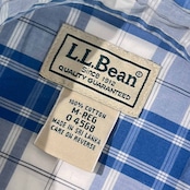 00s L.L.Bean エルエルビーン チェック 半袖シャツ M-REG/ブルー系 メンズ オールド