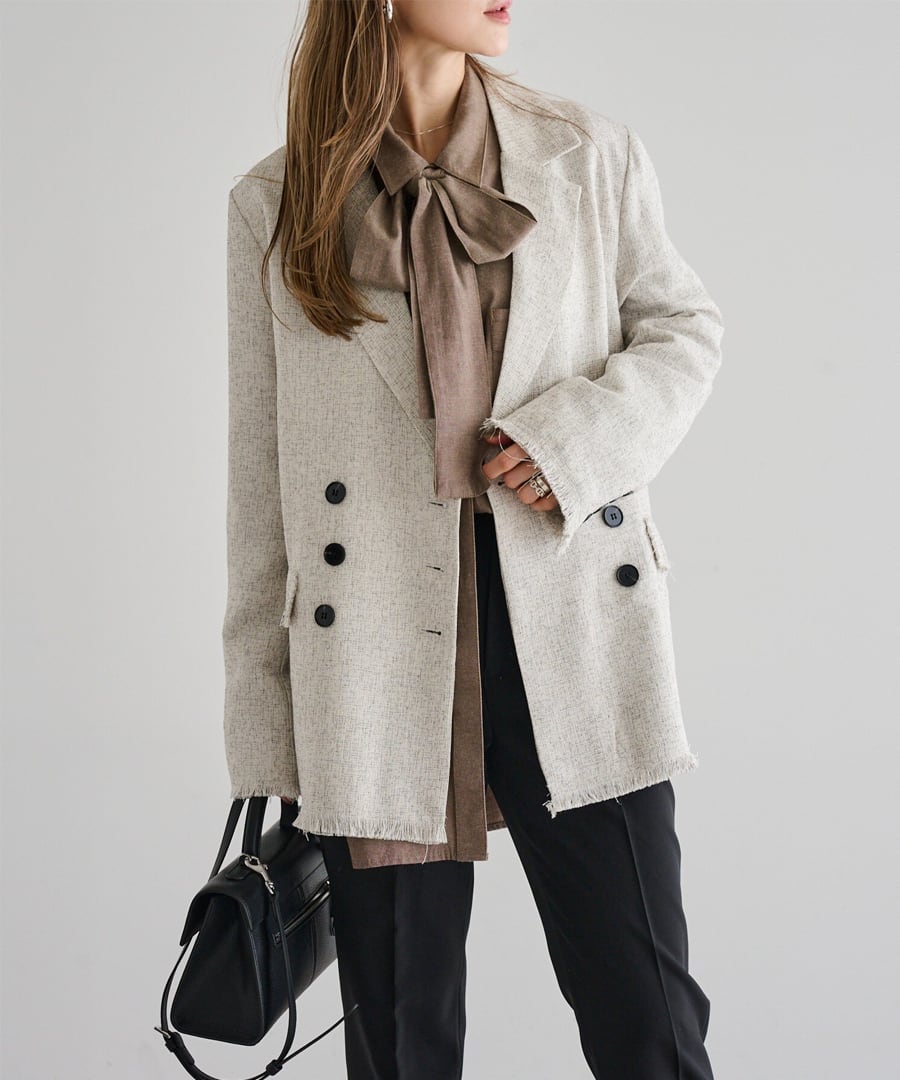 ツイードフリンジジャケット【a-50206】.