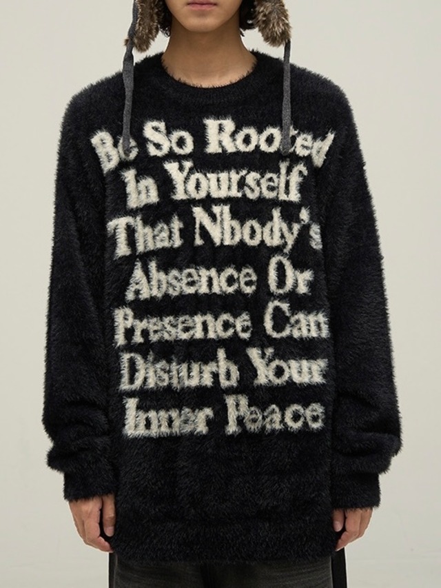 【PLANET STUDIO】LOGO mohair oversize knit