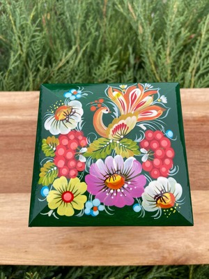 ペトリキフカ・ジュエリーボックス 9cm（ホメンコ）