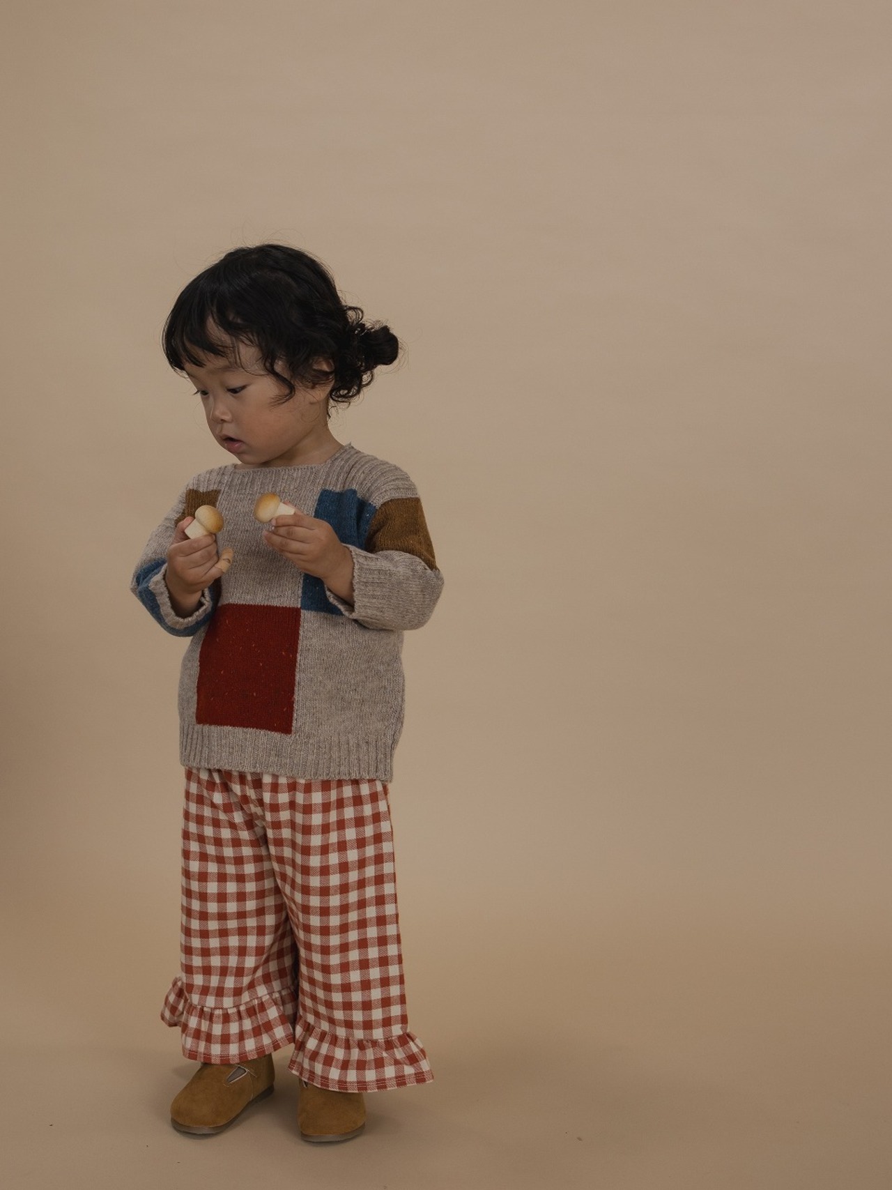 ORGANIC ZOO Paprika Gingham Frill Culottes