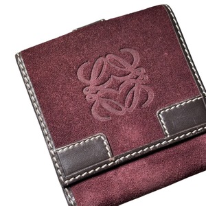 vintage LOEWE suede compact wallet