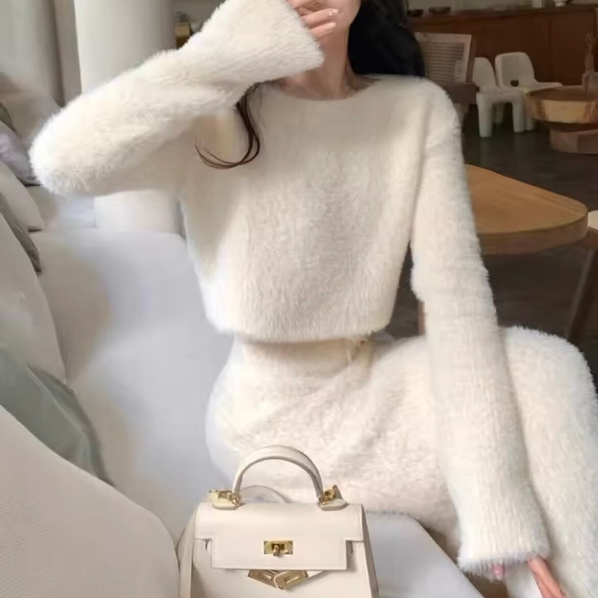 souffle yarn knit setup