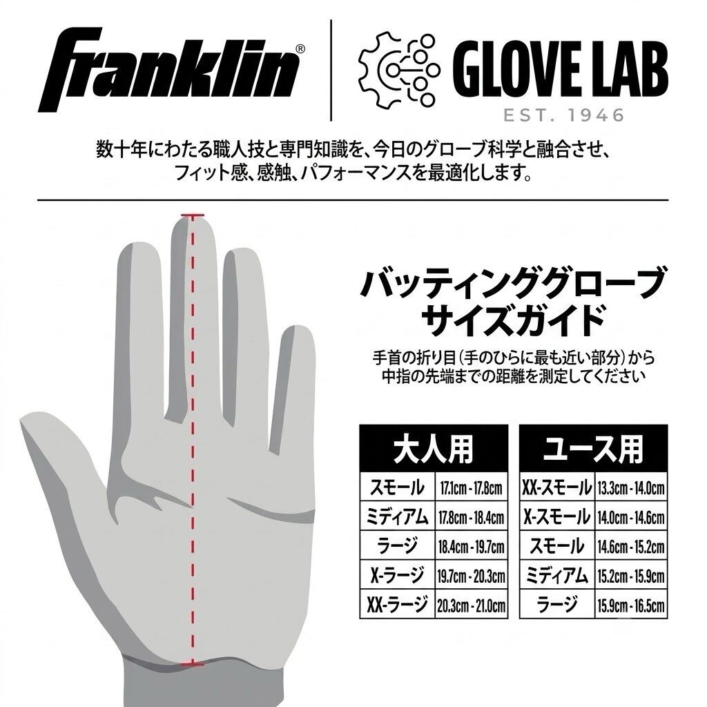 フランクリン 野球 バッティング 手袋 Franklin Adult Powerstrap