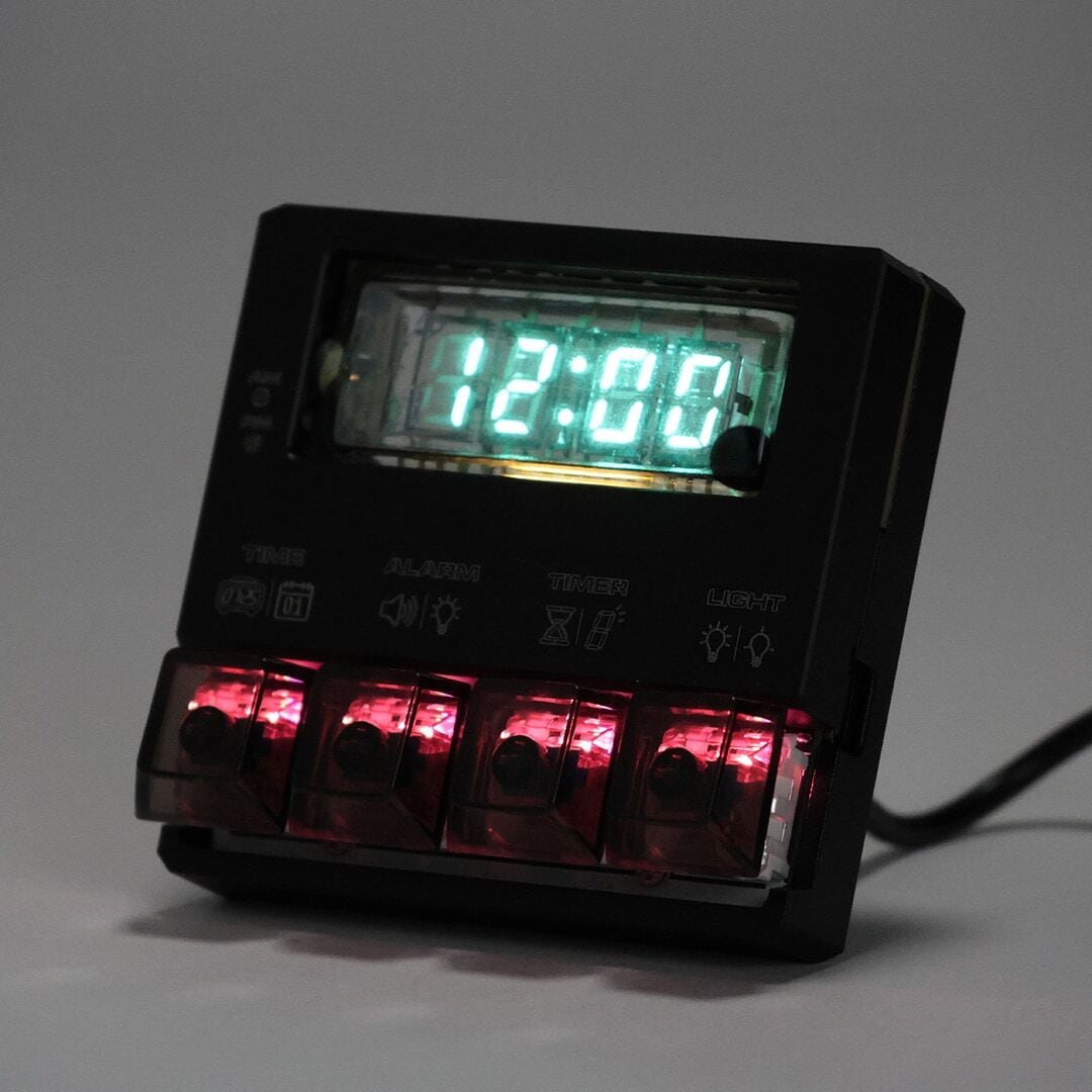 Clock 蛍光表示管 時計 置時計 IV-18 VFD時計 VFD管時計 置き時計