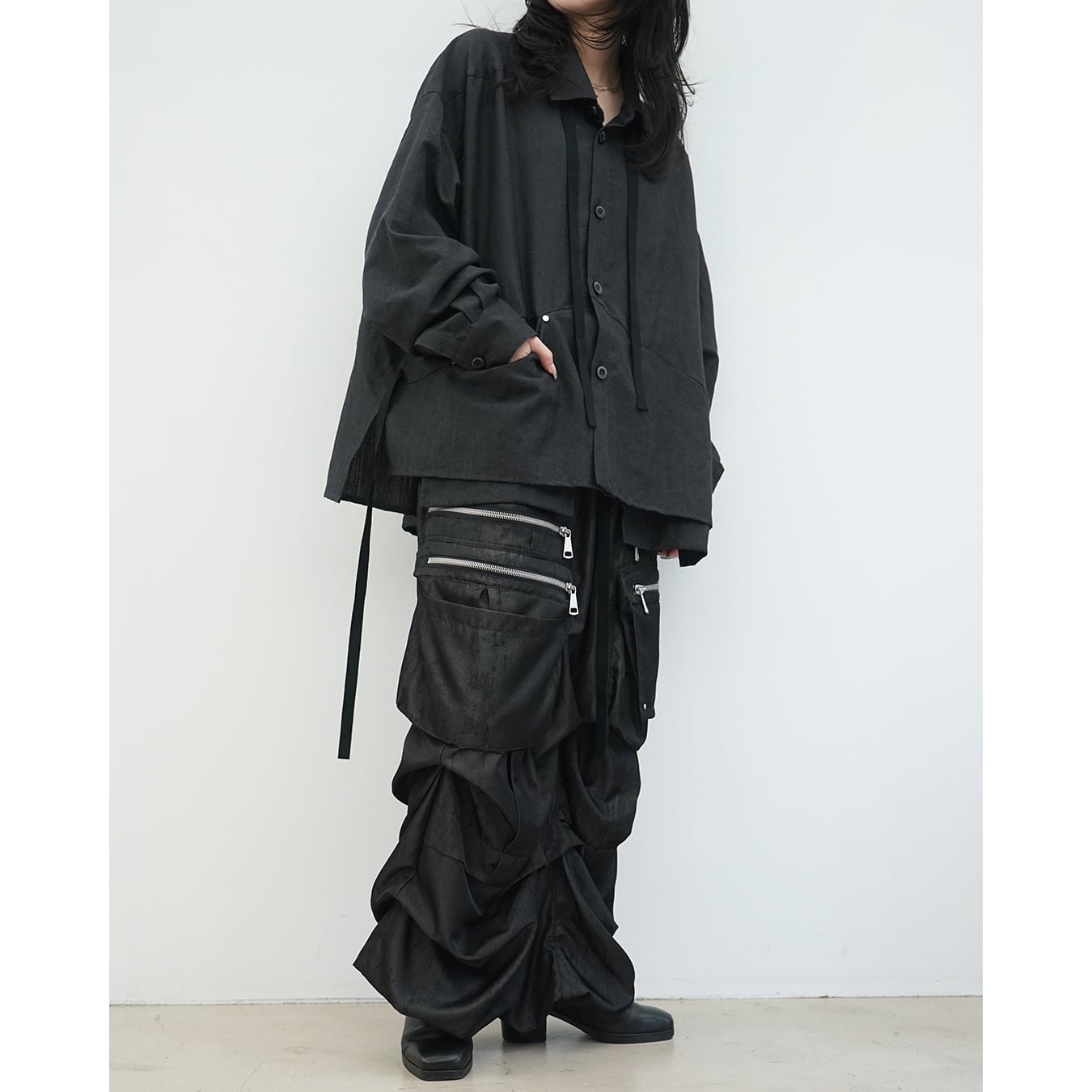 A.F ARTEFACT] (エーエフアーティファクト) ag-13055 WIDE SHORT SHIRT