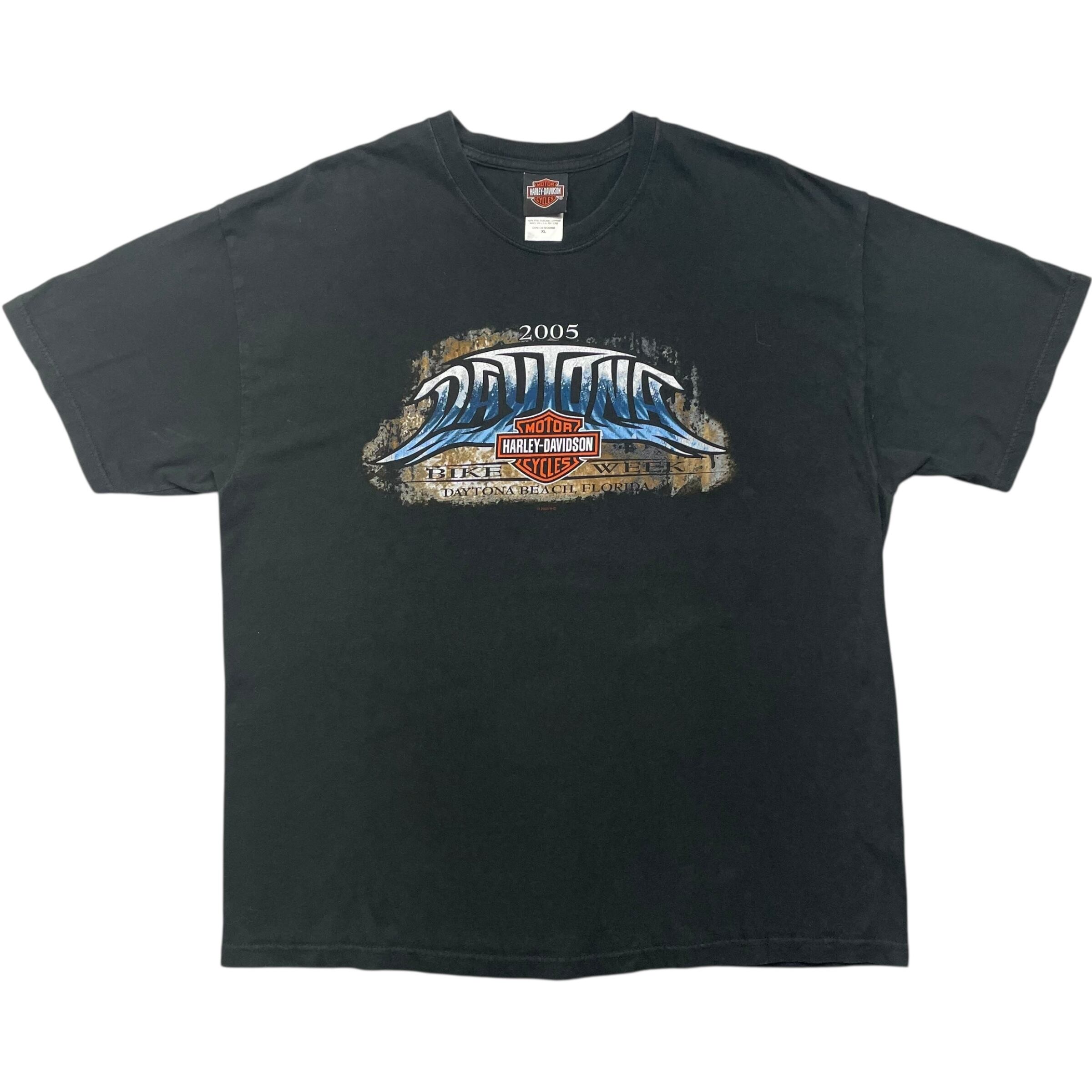《XL》Harley-Davidson ハーレーダビッドソン Tシャツ 両面プリント ブラック USA製 no.7549