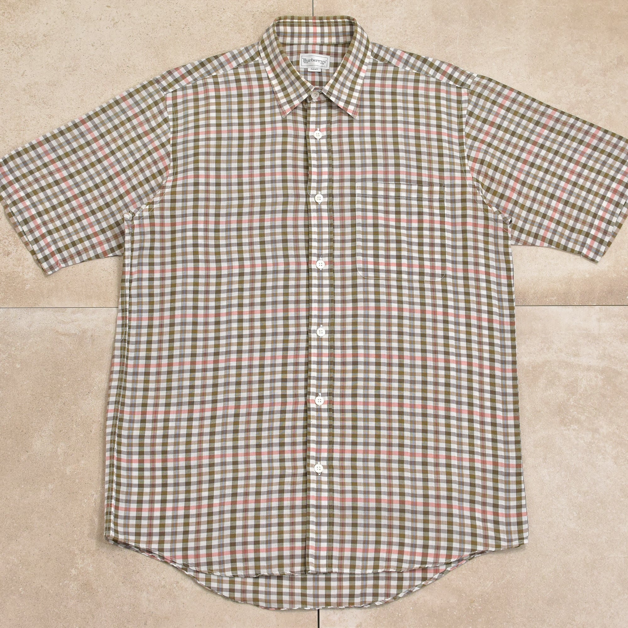ビンテージ　Burberrys ダボっとシャツ　15 90s Burberrys SS check shirt | 古着屋 grin days memory
