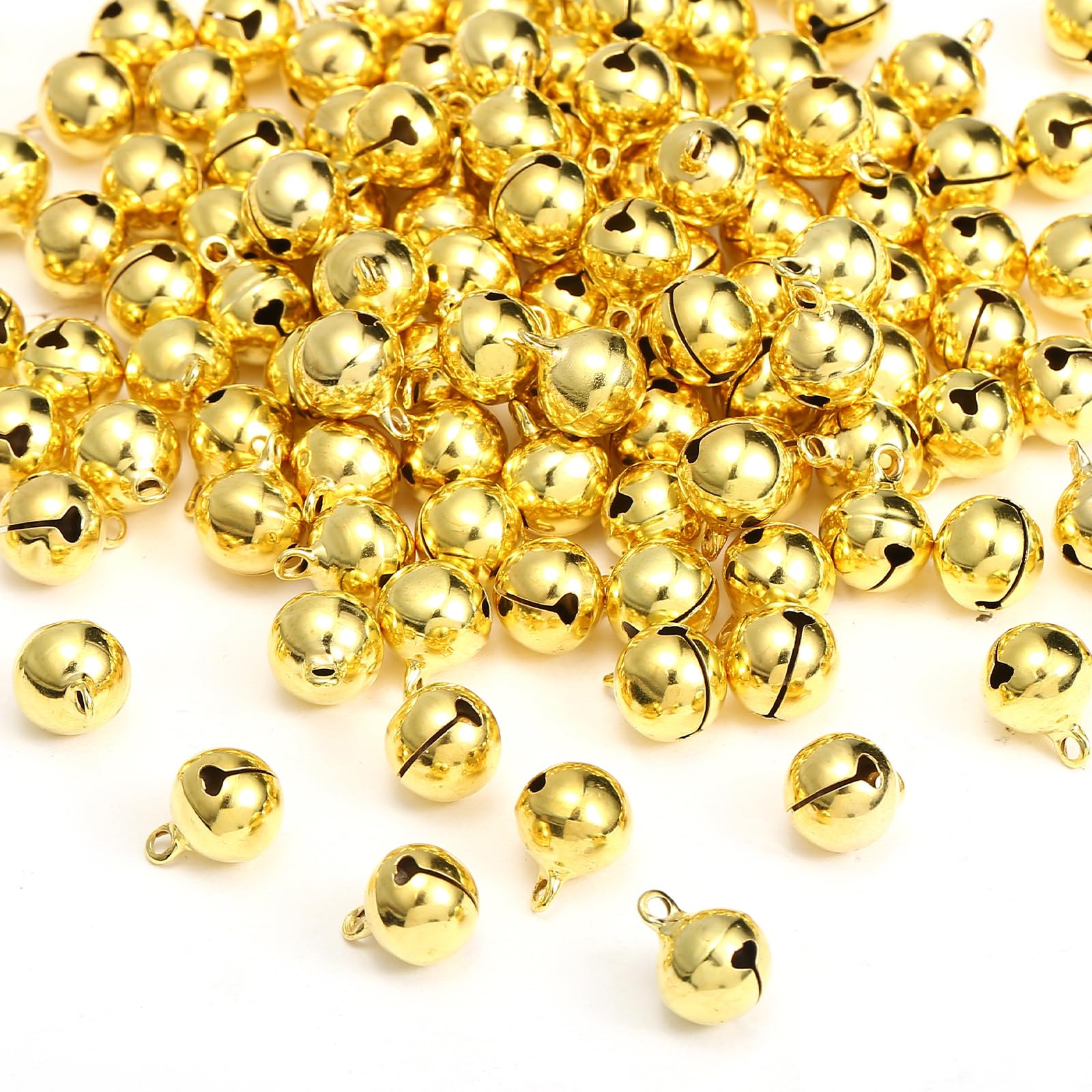 【特価処分】ベル 手芸 約115個 鈴 ゴールド 金鈴 スズ すず ハンドメイド小物 御守りに イベント クリスマス 飾り 12mm