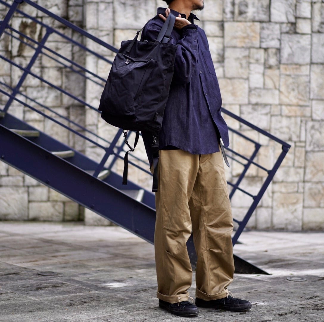 AMIACALVA(アミアカルヴァ) / Gabardine 2Way Backpack - BLACK-(F014