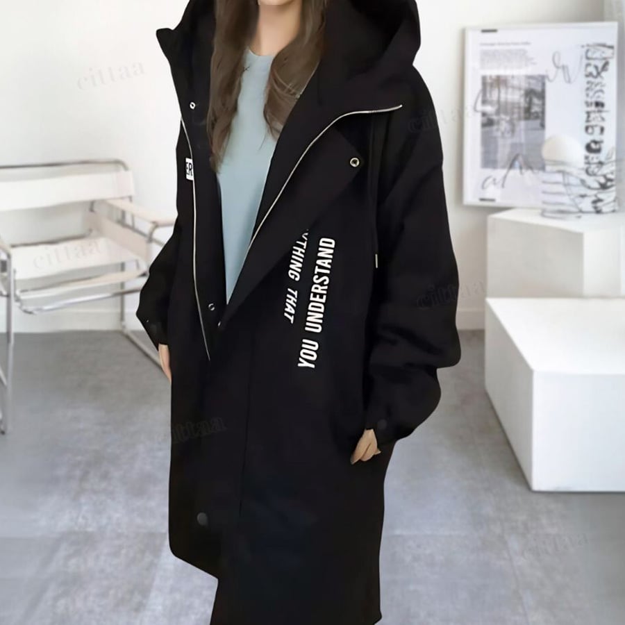 Y-4332 2024秋新作♡EVERYTHINGロゴオーバーサイズキルティングモッズ 