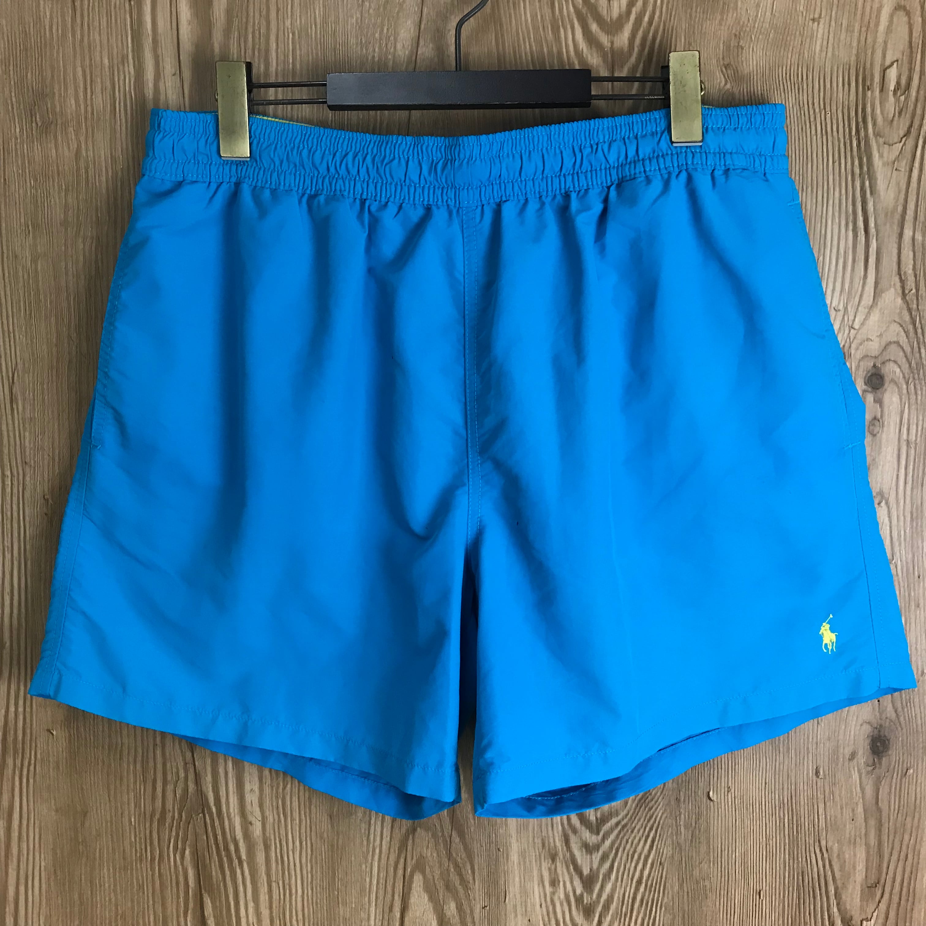 【美品】POLO RalphLaurenネイビースイムショーツLサイズ水着短パン Polo Ralph Lauren ポロ ラルフローレン スイムショーツ