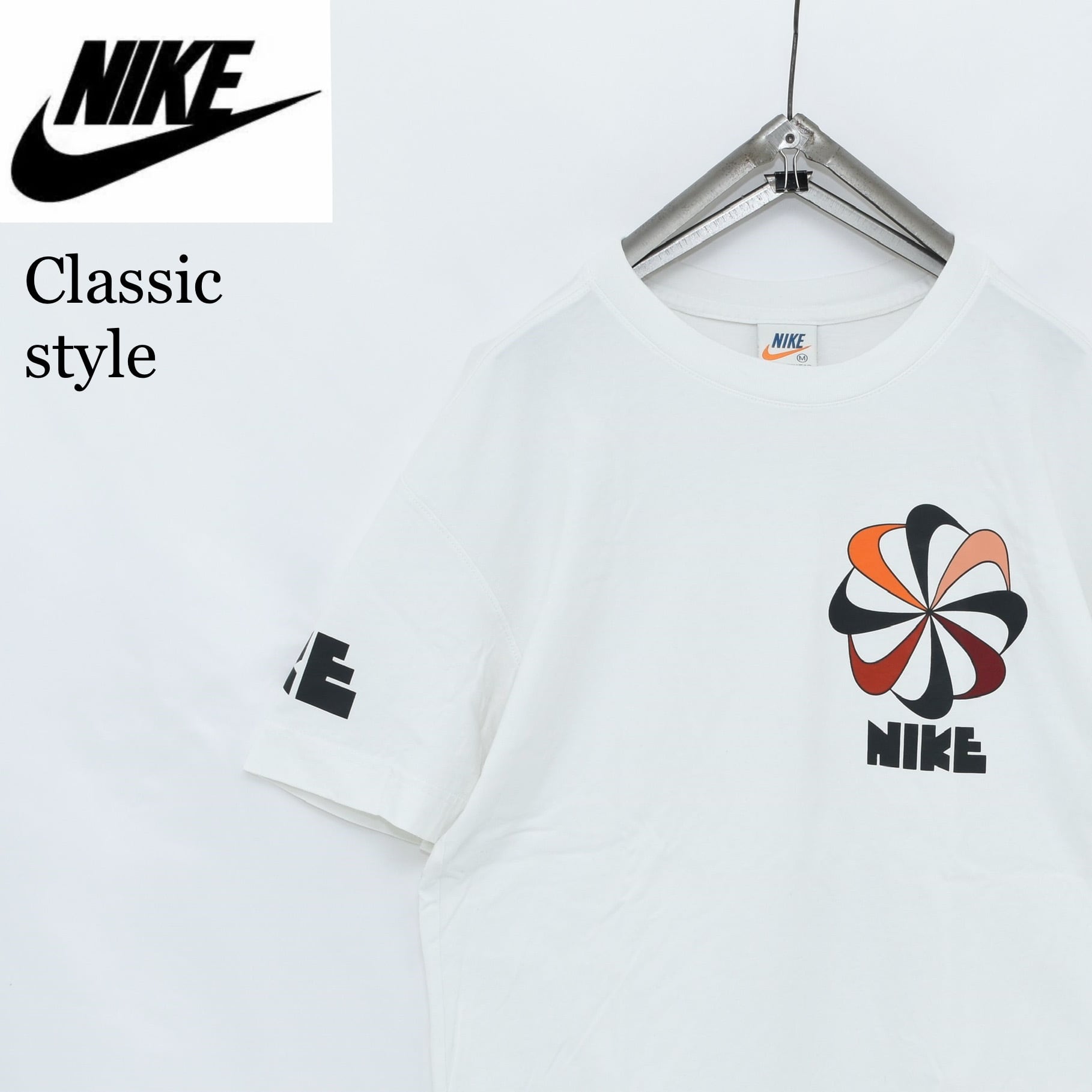 ナイキ【美品】NIKE classic ゴツナイキ 風車 ビンテージ 復刻Tシャツ